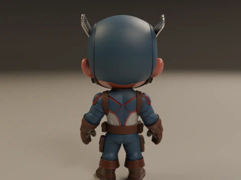 Captain america baby 3D Print Model