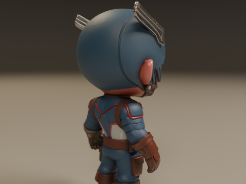 Captain america baby 3Dプリントモデル