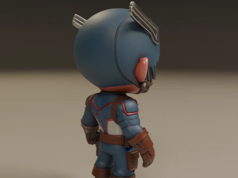Captain america baby 3D Print Model