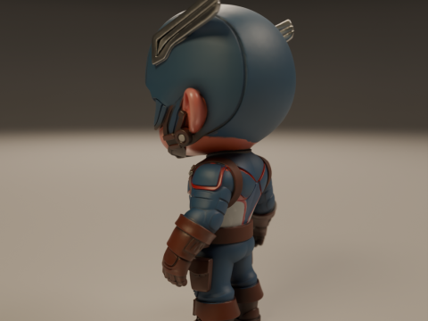 Captain america baby 3Dプリントモデル