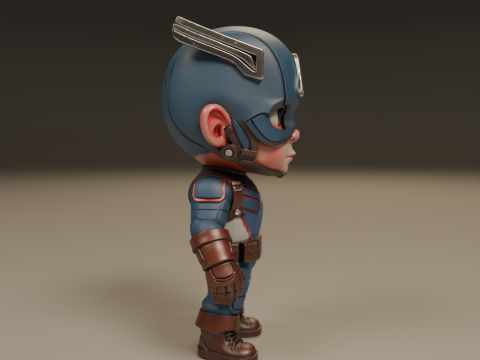 Captain america baby 3Dプリントモデル