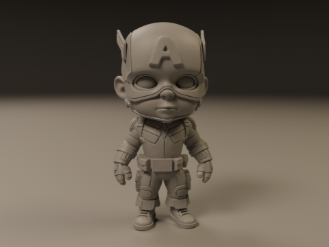 Captain america baby 3Dプリントモデル