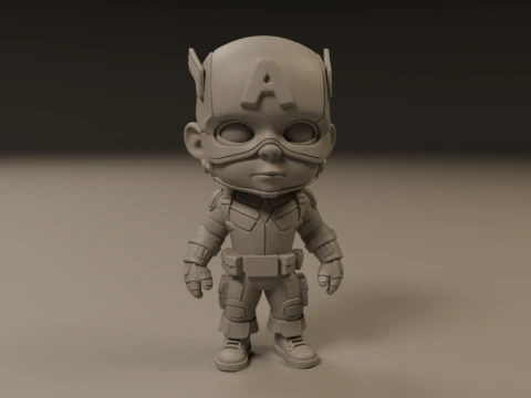 Captain america baby 3D Print Model