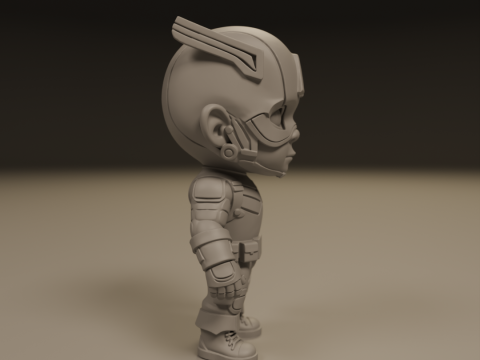 Captain america baby 3Dプリントモデル