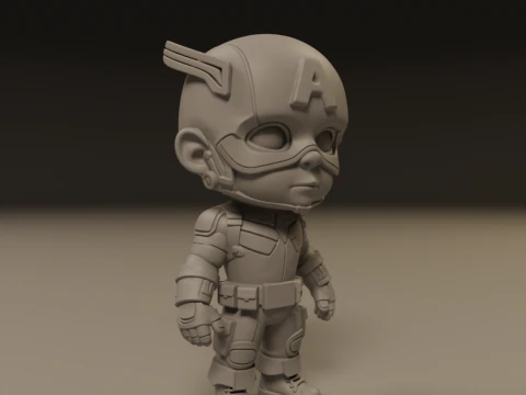 Captain america baby 3D Print Model