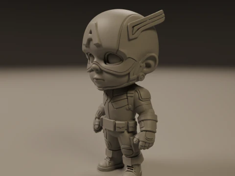 Captain america baby 3D Print Model