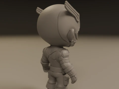 Captain america baby 3D Print Model