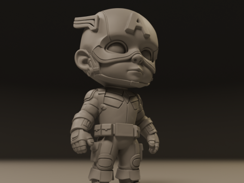 Captain america baby 3Dプリントモデル