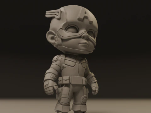 Captain america baby 3D Print Model