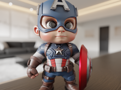 Captain america baby Modelo de impresión 3D
