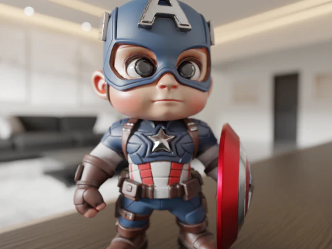 캡틴 아메리카 베이비 3D 프린트 모델