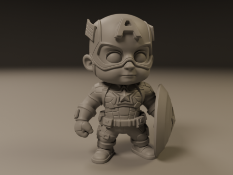 Captain america baby 3D Baskı Modeli