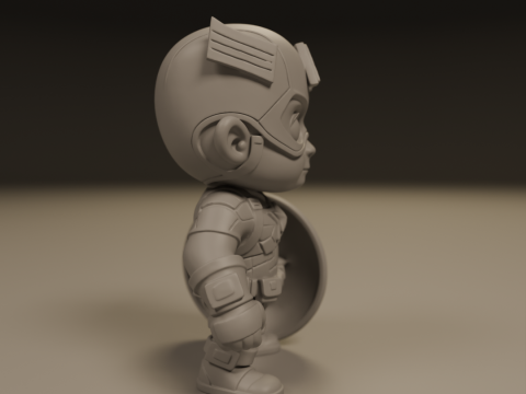 Captain america baby 3D Baskı Modeli