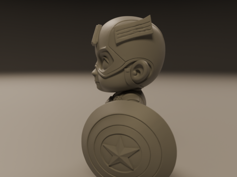 Captain america baby 3D Baskı Modeli