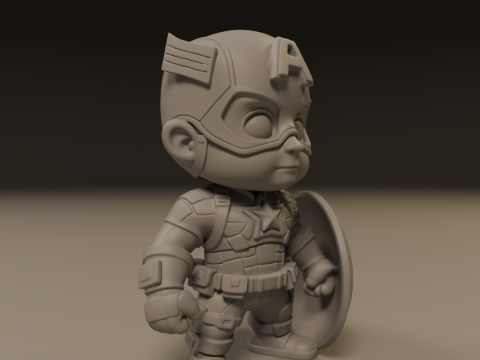 Captain america baby 3D Baskı Modeli