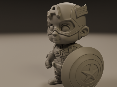 Captain america baby 3D Baskı Modeli