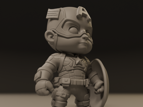 Captain america baby 3D Baskı Modeli