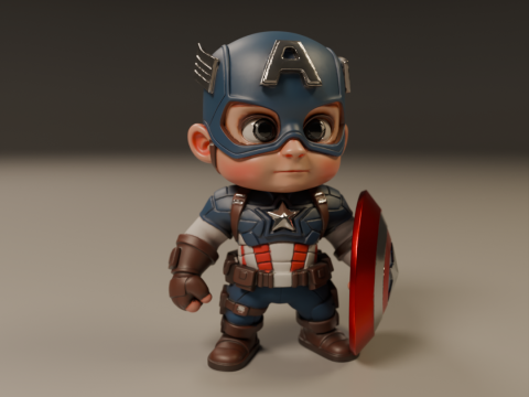 Captain america baby 3D Baskı Modeli