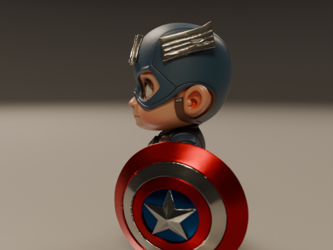 Captain america baby 3D Baskı Modeli