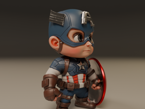 Captain america baby 3D Baskı Modeli