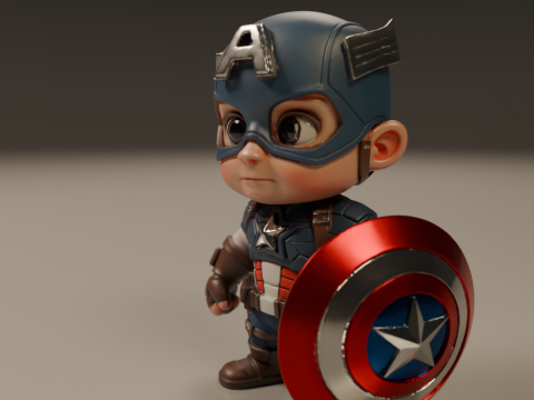 Captain america baby 3D Baskı Modeli