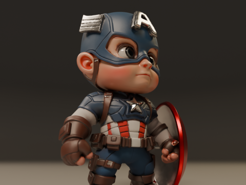 Captain america baby 3D Baskı Modeli