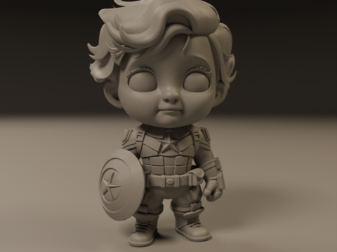 Captain america baby Modelo de Impressão 3D