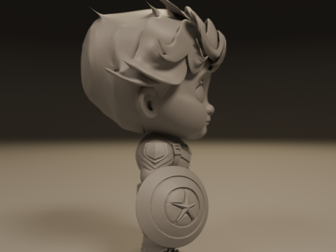 Captain america baby Modelo de Impressão 3D