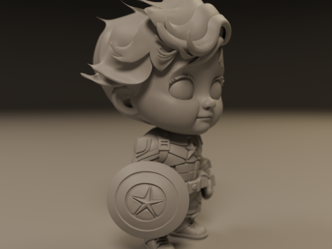 Captain america baby Modelo de Impressão 3D