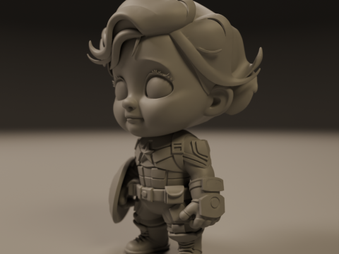 Captain america baby Modelo de Impressão 3D