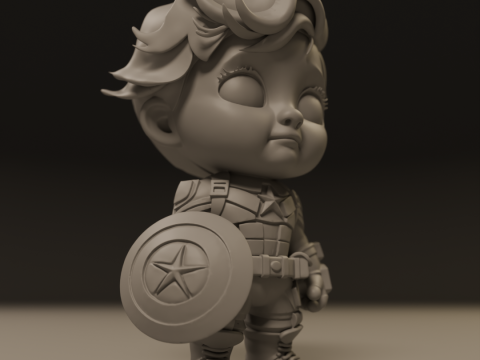 Captain america baby Modelo de Impressão 3D