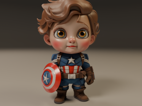Captain america baby Modelo de Impressão 3D