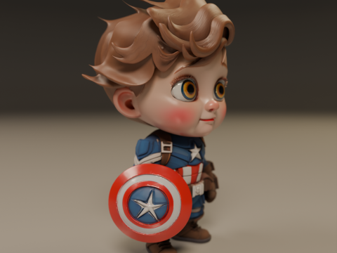 Captain america baby Modelo de Impressão 3D