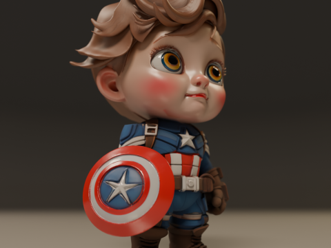 Captain america baby Modelo de Impressão 3D