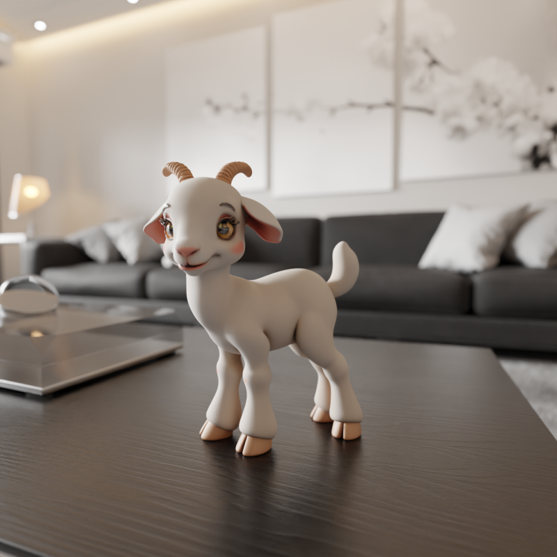 Baby goat 3D 打印模型 .c4d .max .obj .3ds .fbx .stl .blend 