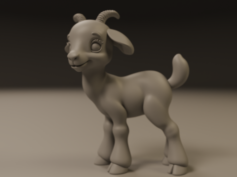 Baby goat 3D 打印模型