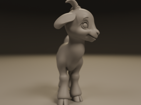 Baby goat 3D 打印模型