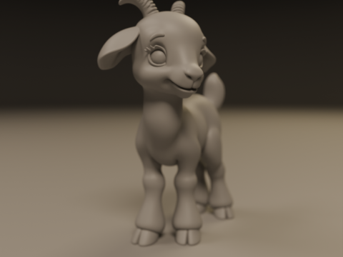 Baby goat 3D 打印模型