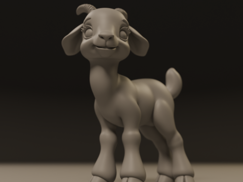 Baby goat 3D 打印模型