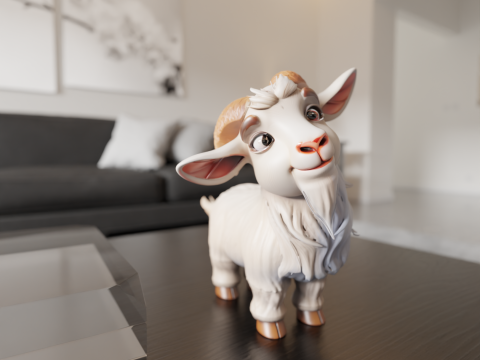Baby goat 3D Print Model