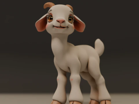Baby goat 3D Print Model