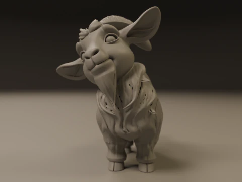 Baby goat 3D Print Model