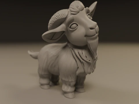 Baby goat 3D Print Model