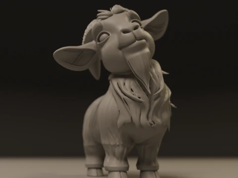 Baby goat 3D Print Model