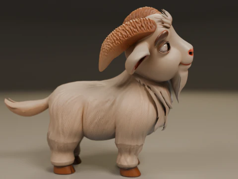 Baby goat 3D Print Model