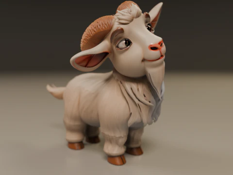 Baby goat 3D Print Model