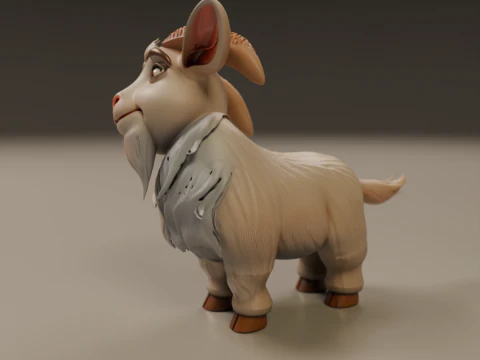 Baby goat 3D Print Model
