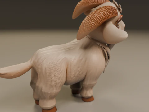 Baby goat 3D Print Model