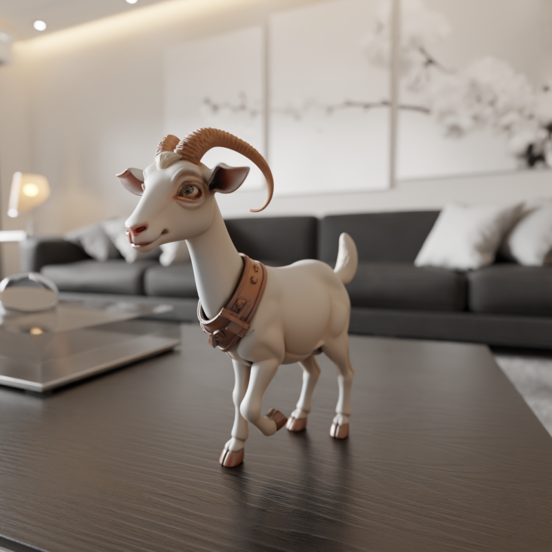 Goat 3D Принт Модель .c4d .max .obj .3ds .fbx .stl .blend