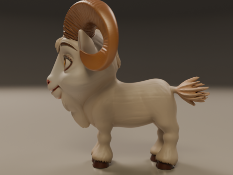 Goat 3D Print Model